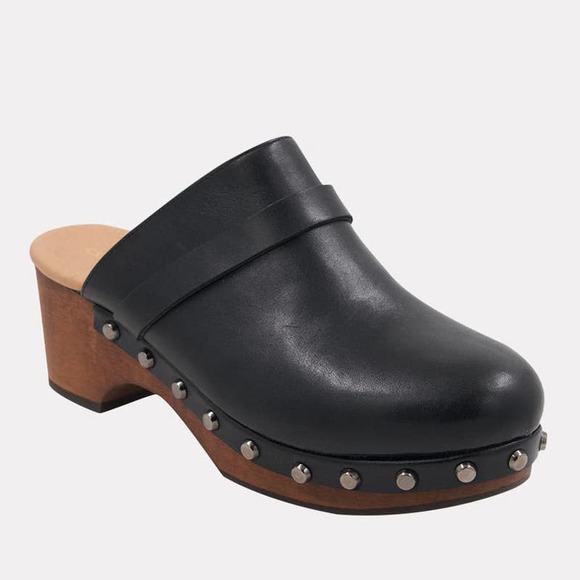 Andre Assous Sofia Clog in Black Stud - Picture 2 of 9